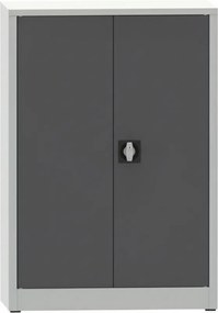 Dielenská policová skriňa na náradie KOVONA JUMBO, 2 police, zváraná, 800 x 600 x 1150 mm, sivá / tmavo sivá