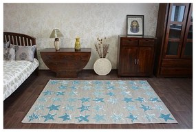 Kusový koberec PP Hviezdy modrý 200x290cm