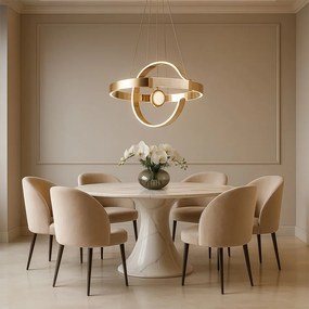 Toolight Toolight, LED stropné osvetlenie 64W, 3000W, LHJ060-CP, zlatá, OSW-50029