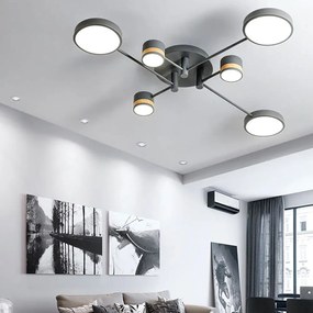 Toolight - LED stropná lampa 6-bodová APP210-3CPR, šedá-hnedá, OSW-08471