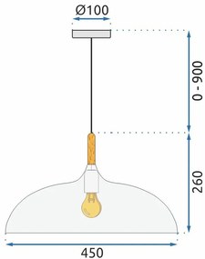 Dekorstudio Stropná lampa ANZO biela