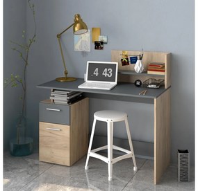 PC stolík Potentes (dub artisan + grafit). Vlastná spoľahlivá doprava až k Vám domov. 1119406