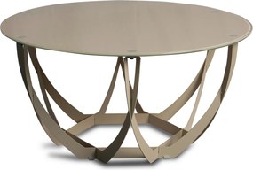 XXXLutz KONFERENČNÝ STOLÍK, krémová, kov, sklo, 80/80/40 cm Xora - Stolíky do obývačky - 001815032908