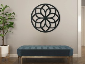 drevko Kruhová mandala na stenu Rozmer obrazu: 44,5 x 44,5 cm, Farba dekorácie: Čierna