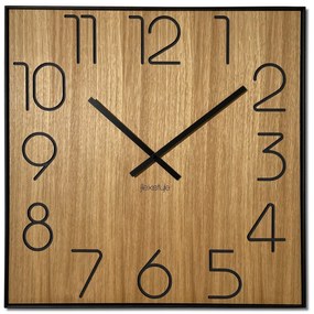 Dekorstudio Drevené hodiny na stenu Wood Square 60cm