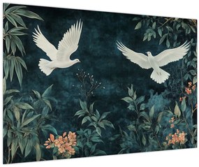 Obraz - Dve holubice (90x60 cm)