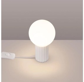 Sollux SL.1711 - Stolná lampa HALO 1xG9/8W/230V pr. 12 cm biela