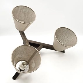 Brilagi - LED prisadený luster ANTHONY 3xE14/40W/230V dub orech/béžová.