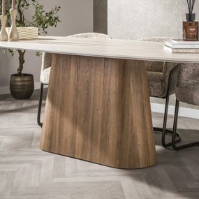 Jedálenský stôl 45-73 Romano 215x105cm Ceramic Travertine  - Komfort-nábytok