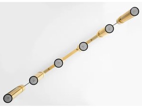 Jupiter 2011 - Luster na lanku ALAS 6xGU10/10W/230V zlatá