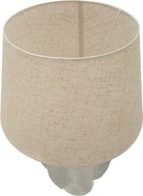 Krémovobiela stolová lampa s textilným tienidlom (výška 63 cm) Ester – Mauro Ferretti
