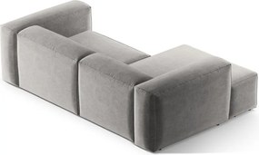 Svetlosivá rohová pohovka (ľavý roh/s leňoškou) Bergamo – Cosmopolitan Design