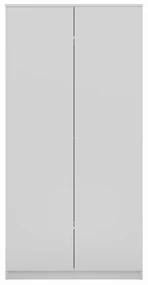 Dvojdverová šatníková skriňa 90 cm TAUNO - biela