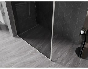 Mexen, Mexen Kioto-XF sprchová stena s rámom 50 x 202 cm, grafit 10 mm, matný nikel - 800-050-104-97-40-X