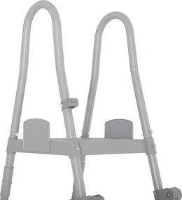 Bazénový rebrík Bestway 132 cm - bezpečný, protišmykový, kovový 58332