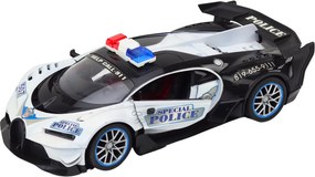 LEAN Toys Diaľkovo ovládané policajné RC auto v mierke 1:12, biele