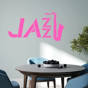 Veselá Stena Samolepka Jazz Farba: růžová, Veľkosť: 60 x 32 cm