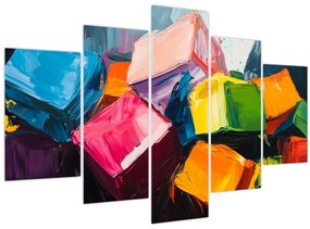 Obraz - Farebné kocky (150x105 cm)