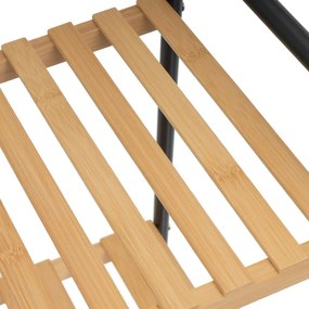 Bambusový regál v čierno-prírodnej farbe 30x75 cm – Casa Selección