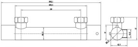 Zostava: Termostatická batéria SLIM + sprchová hlavica PG7 20OX