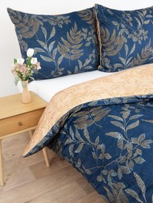 Predĺžené obliečky mikroplyš Digital – Gabriela tmavo modrá