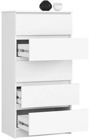 Komoda Kuba 60 cm - 5 zásuviek biela