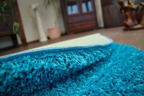 Okrúhly koberec SHAGGY HIZA 5cm tyrkysový