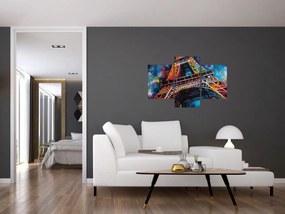Obraz - Maľba Eiffelovej veže II. (90x60 cm)