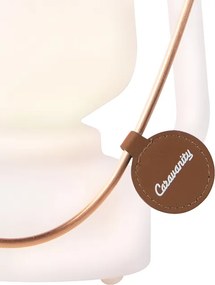 Stolná lampa biela s efektom plameňa 22 cm - Storm Mini