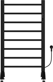 BPS-koupelny Elektrický kúpeľňový radiátor TAAL BL 200W, 50x91 cm, čierny