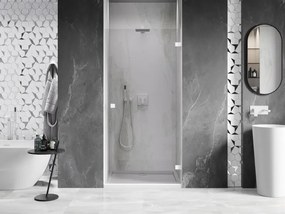 Mexen, Mexen Lunar-B výklopné pravé sprchové dvere 95 cm, transparentné, biele - 832-095-000-20-00-P
