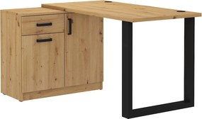 Rohový písací stôl LUGANO 138 cm s komodou Farba: Dub artisan