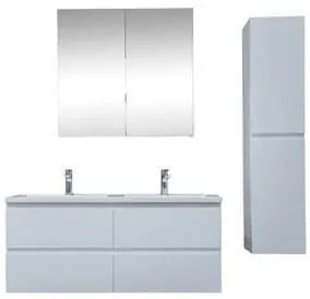 Kúpeľňová skrinka s umývadlom SAT B-Way 119x50x45 cm biela lesk KSETBWAY20, 1 ks