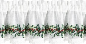 KRÁTKA VIANOČNÁ ZÁCLONA NA PÁSKE XMAS8 150X30 CM VZOROVANÁ