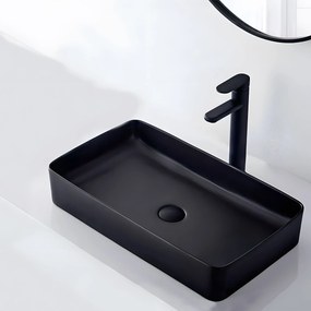 Rea Denis, umývadlo na dosku 62x35 cm, čierna matná, REA-U3690
