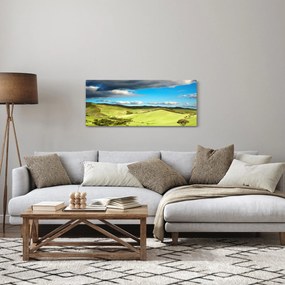 Obraz - Zelená krajina s pahorkami (120x50 cm)