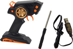 LEAN Toys Veľké diaľkovo ovládané športové auto v mierke 1:10, oranžové