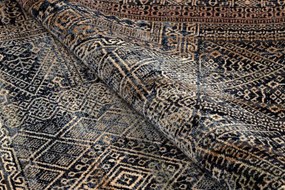 Koberec KESHAN, strapce 1251/53511 zlatý / modrý