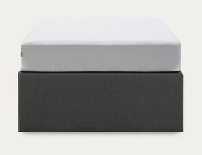 Čierna čalúnená jednolôžková posteľ s úložným priestorom 90x190 cm Matters – Kave Home