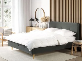 Manželská posteľ 160 cm ROME (s roštom) (tmavosivá). Vlastná spoľahlivá doprava až k Vám domov. 1007461