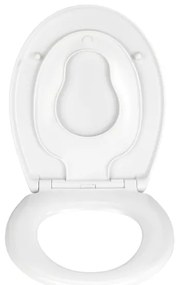 WENKO 22973100-WC sedadlo DELOS 44,5x37,5 cm biela/strieborná