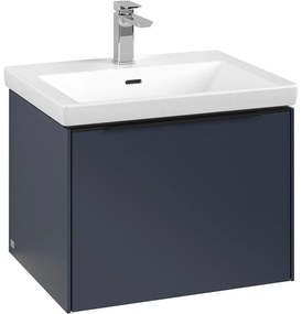 VILLEROY &amp; BOCH Subway 3.0 závesná skrinka pod umývadlo, 1 zásuvka, s LED osvetlením, 572 x 478 x 429 mm, Marine Blue, C577L1VQ