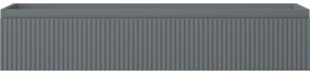 Mexen Rivel, kúpeľňová skrinka 120 cm, 1 zásuvka, drážkovaná, grafitová matná, 91A20-12023-1-BF66