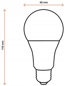 BERGE LED žiarovka - E27 - 10W - 800Lm - teplá biela