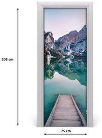 Fototapeta samolepiace na dvere horské jazero 75x205 cm