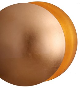 Moderné nástenné svietidlo medené 34,5 cm 2-svetlá - Sunrise