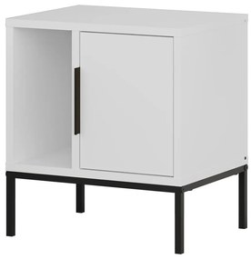 Biely nočný stolík s poličkami Lani – Marckeric