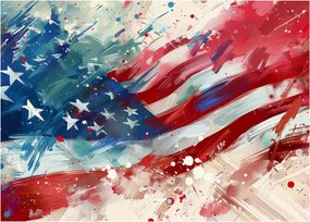 Sklenený obraz - Vlajka USA (70x50 cm)