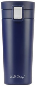 Tmavomodrý cestovný termohrnček Vialli Design Fuori, 400 ml