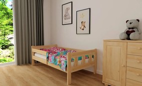 Detská posteľ z masívu borovice MÁJA - 200x90 cm - prírodná